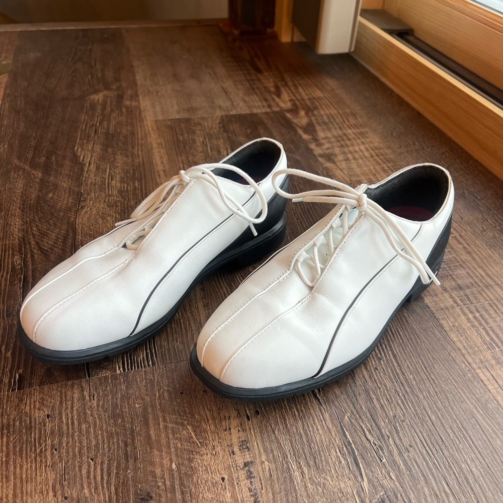 Nike Golf Shoes White Leather Women Comfort Verdana Size 6 Soft Spikes